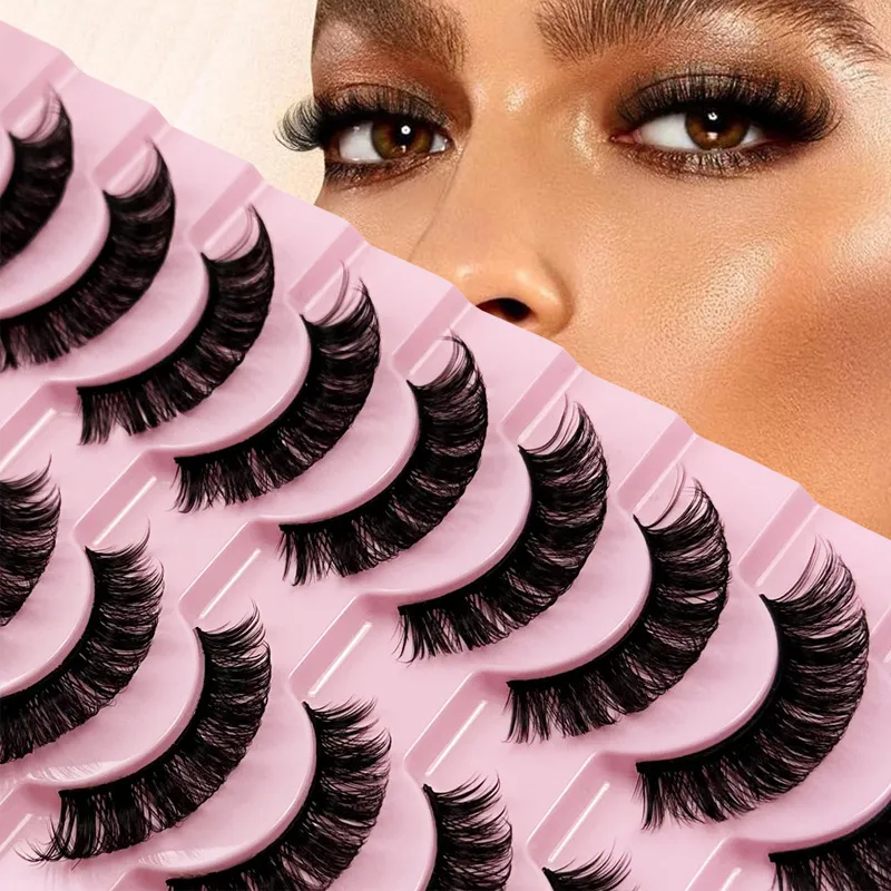 Women Simple Soft Thick 10 Pair False Eyelashes Beauty