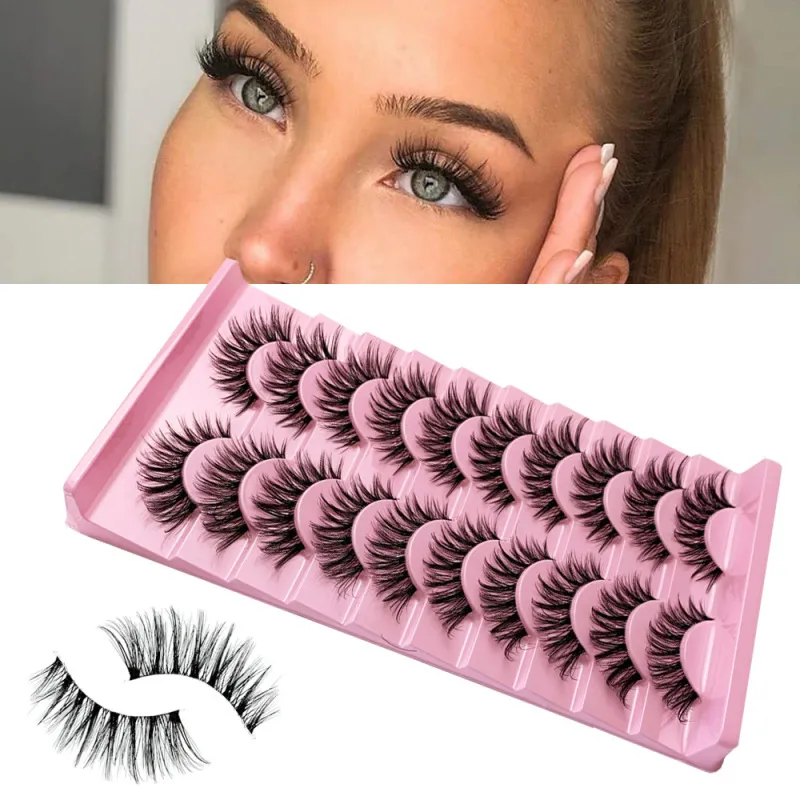 Women Natural Soft Cross False Eyelashes Beauty