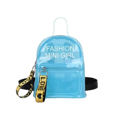 Women Fashion Clear PVC Letter Backpack