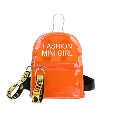 Women Fashion Clear PVC Letter Backpack