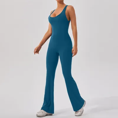 Women's Yoga Sling Quick-Drying Sports Jumpsuit - Solid Color