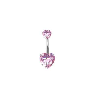 Women Minimalist Heart-Shaped Butterfly Stainless Steel Belly Button Ring Body Piercing Jewelry