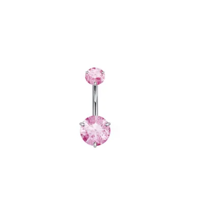 Women Minimalist Heart-Shaped Butterfly Stainless Steel Belly Button Ring Body Piercing Jewelry