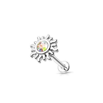 Women Fashion Stainless Steel Sun Moon Lip Nail Nose Body Piercing Jewelry