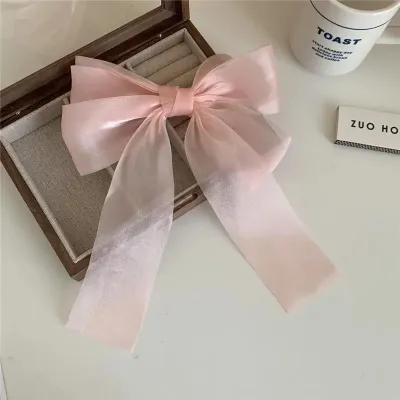 Children Fashion Mesh Butterfly Spring Clip Hair Bow Accessories