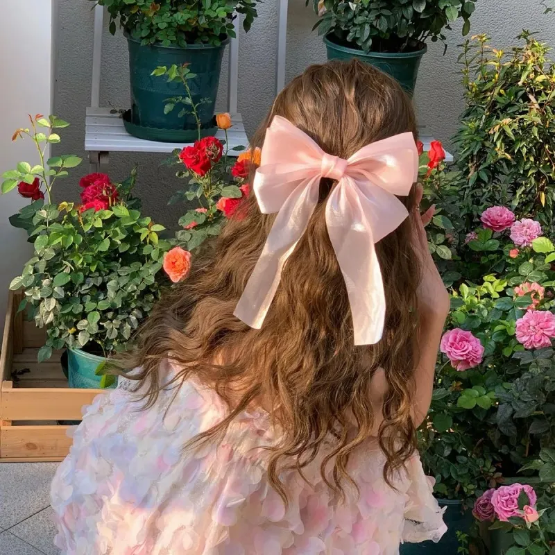 Children Fashion Mesh Butterfly Spring Clip Hair Bow Accessories