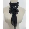 Black Silk Scarf Lantern Flower Flowers