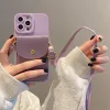 Purple Card Bag Leather Crossbody