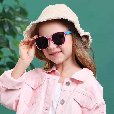 Gafas de sol unisex de moda casual de color caramelo para niños