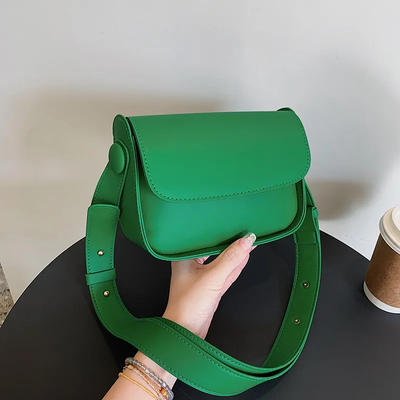 Women Solid Color Square Flap Mini PU Crossbody Bag
