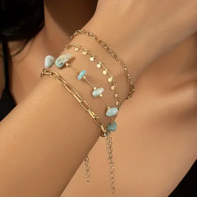 Women's Shell Beaded Chain Bracelet Set Fashion Commuter
