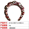 22# Gold Velvet Red And Black Leopard Hair Hoop