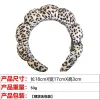 23# Gold Velvet Leopard Lt.Green Spot Headband