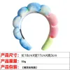 28# Gold Velvet Powder Blue Green Gradient Hairband