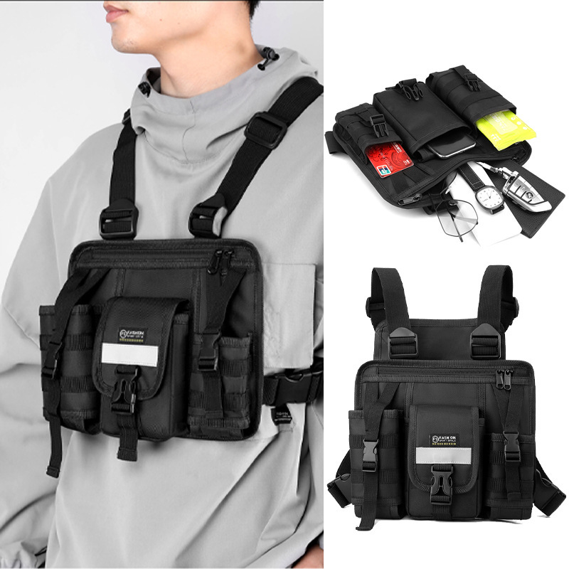 Wholesale Men Leisure Sports Tactics Oxford Chest Bag