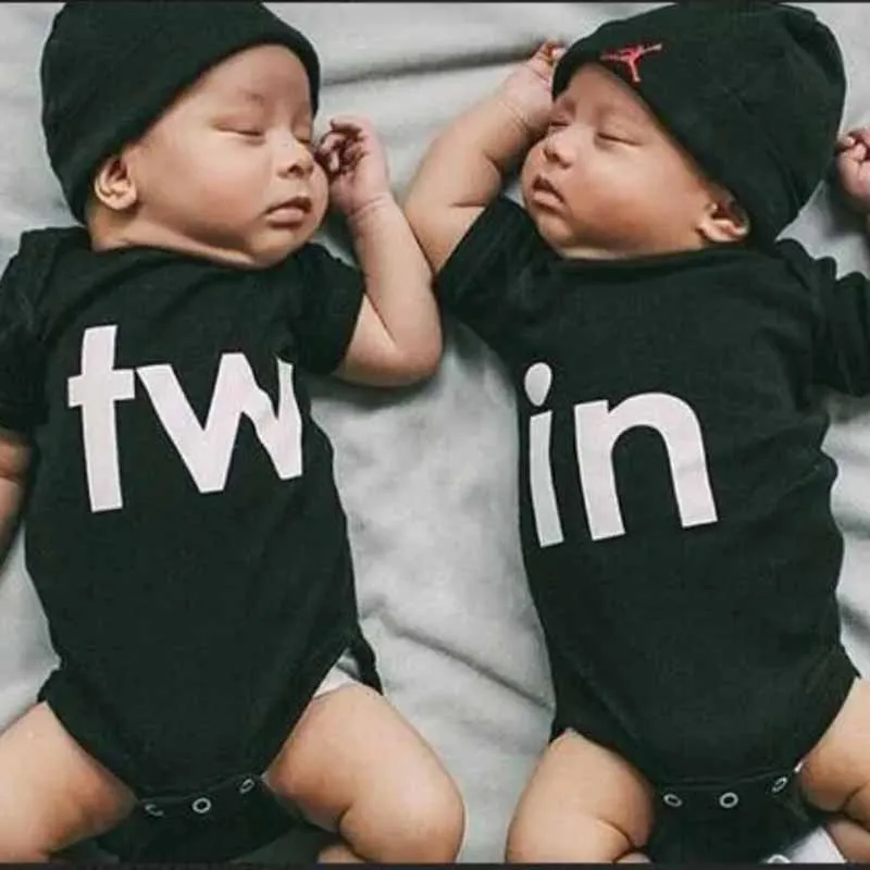 Kids Baby Boys Girls Casual Cute Letter Print Short Sleeve Round Neck Romper Pullover Cotton 95%