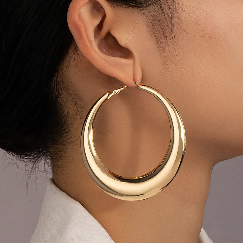 Simple Fashion Exaggerated Circle Metal Earrings