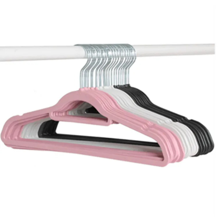 Simple Home Storage Non-Slip Clothes Rack 10 Sets Plastic Light Luxury