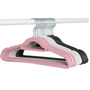 Simple Home Storage Non-Slip Clothes Rack 10 Sets Plastic Light Luxury