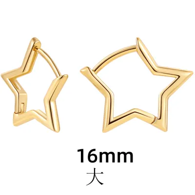 Women's Fashion Geometric Star Shaped Heart Shaped Square Hollow Earrings