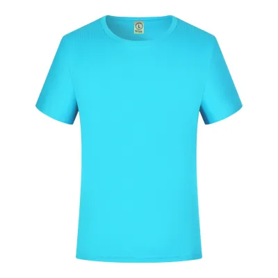 Unisex Summer Small Square Breathable Pattern Crew Neck Short Sleeve Quick-Drying Polyester T-Shirt Custom