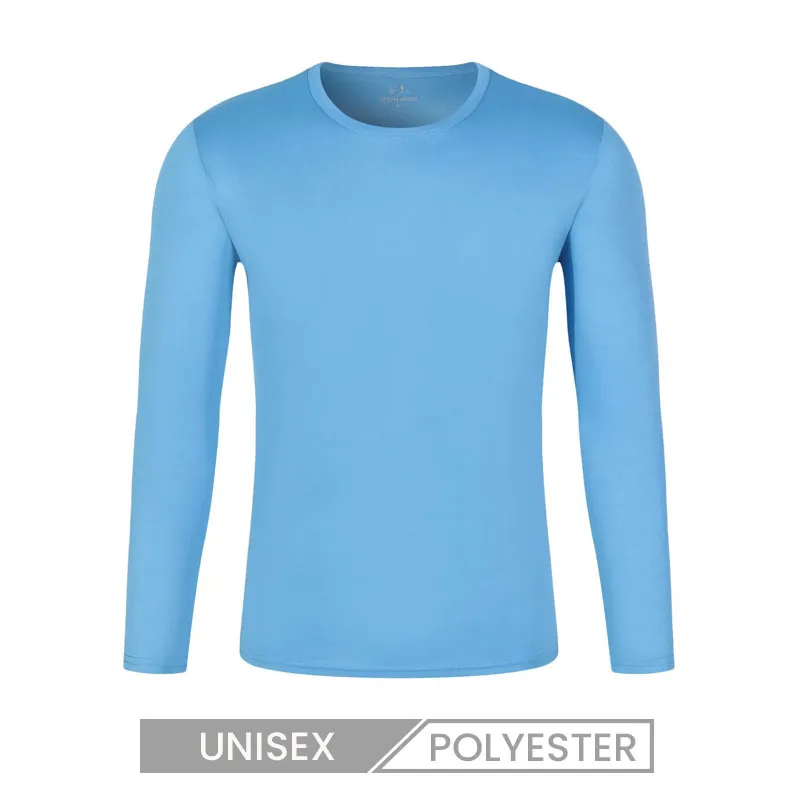 Unisex Custom Long-Sleeved Outdoor Marathon Running Sports Breathable Quick-Drying Crew Neck T-Shirt