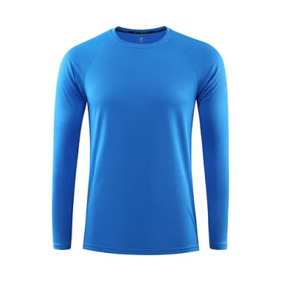 Unisex Long-Sleeved Quick-Drying Custom Logo Outdoor Crew Neck Breathable Fitness Sunscreen T-Shirt