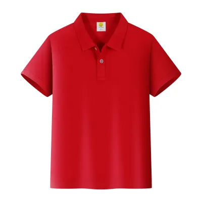 Customized Children Kids Lapel Short-Sleeved Cotton Advertising Polo Shirt T-Shirt