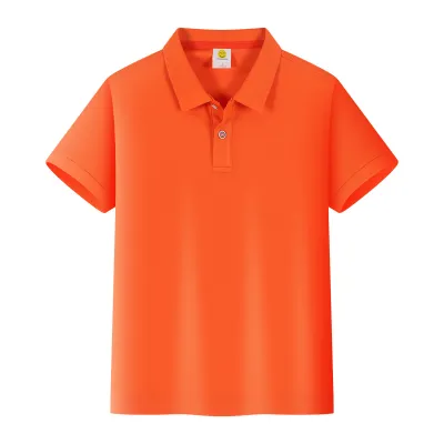 Customized Children Kids Lapel Short-Sleeved Cotton Advertising Polo Shirt T-Shirt