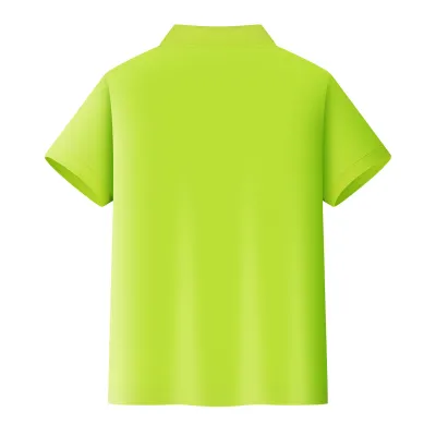 Customized Children Kids Lapel Short-Sleeved Cotton Advertising Polo Shirt T-Shirt