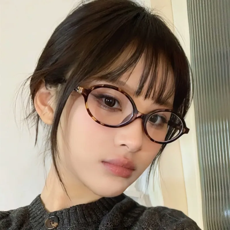 Women Fashion Retro Oval Flat Mirror Sunglasses