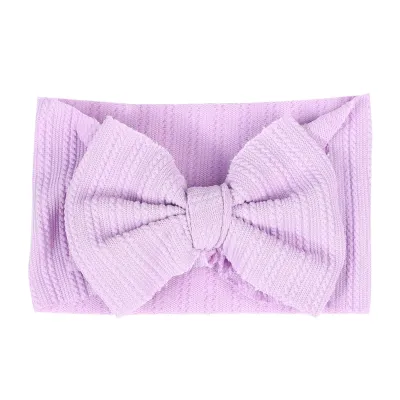 Baby Solid Color Bow Hair Band with Taiyin Style Kids Accessories