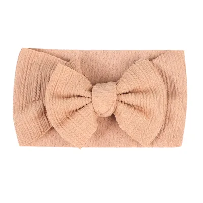 Baby Solid Color Bow Hair Band with Taiyin Style Kids Accessories