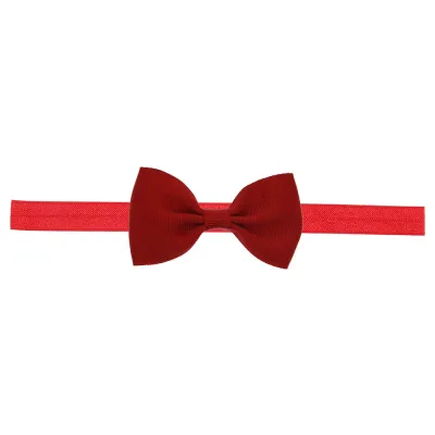 Baby Solid Color Cloth Bow Hair Band Side Clip - Kids Accessories