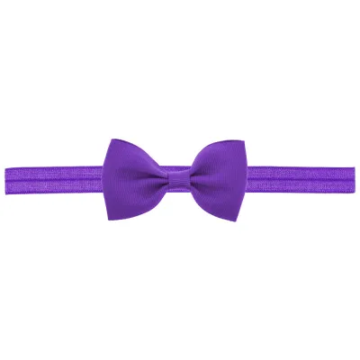 Baby Solid Color Cloth Bow Hair Band Side Clip - Kids Accessories