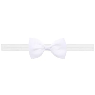 Baby Solid Color Cloth Bow Hair Band Side Clip - Kids Accessories