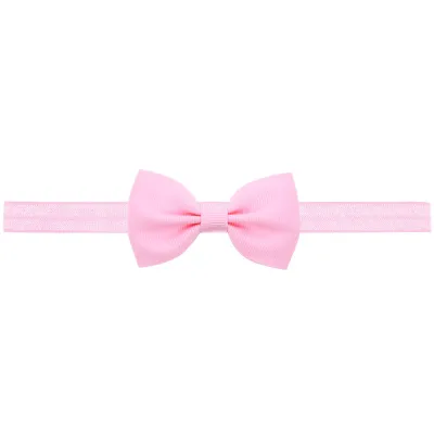 Baby Solid Color Cloth Bow Hair Band Side Clip - Kids Accessories
