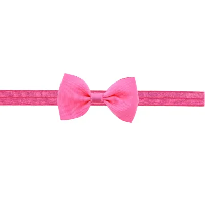 Baby Solid Color Cloth Bow Hair Band Side Clip - Kids Accessories