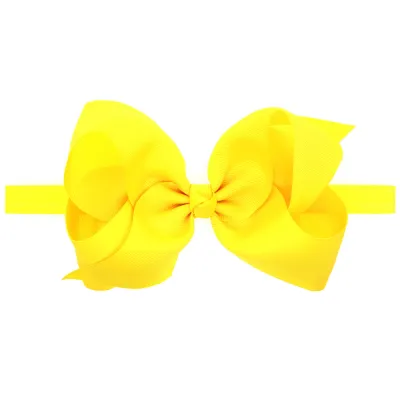 Baby Fashion Solid Color Cloth Bow Hair Band