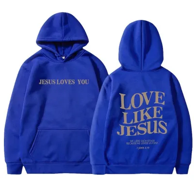 Women Fashion Thickened Back Letter Slogan Printing Drawstring Long Sleeve Hoodie