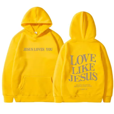 Women Fashion Thickened Back Letter Slogan Printing Drawstring Long Sleeve Hoodie
