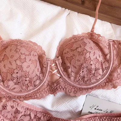 Women Fashion Sexy Lace Push-Up Bra Strapless Half Cup