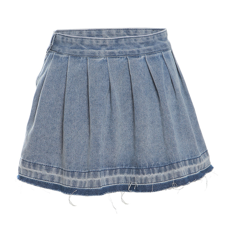 【COLOR iN ID】Eyelet string denim skirt Amazon.com: Lace Trim Patchwork Women's Denim Skirt Jeans