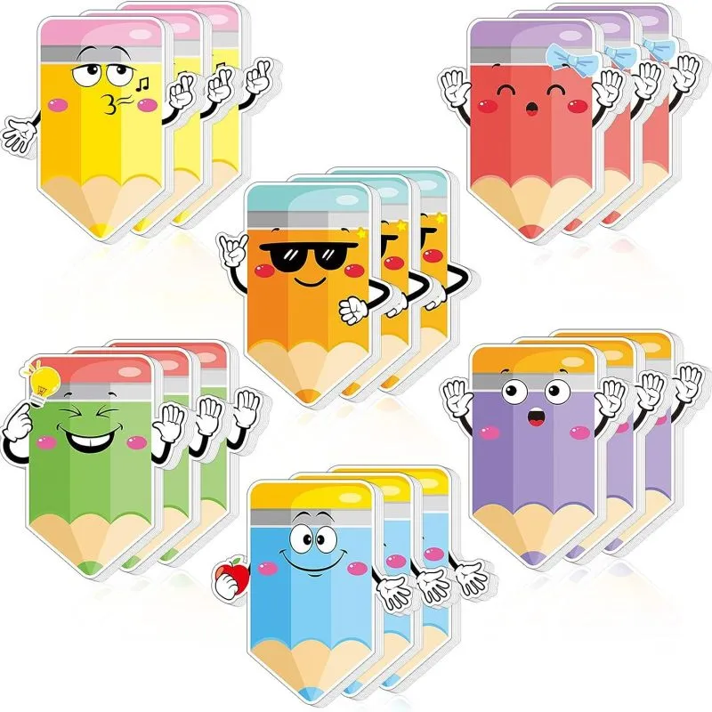Cartoon Creative Cute Pencil Shape Post-It Notes 6-Set
