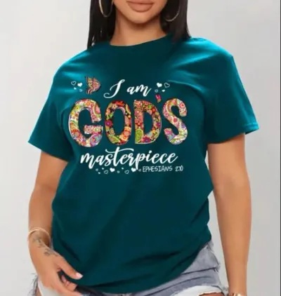 Graphic Printed Short-Sleeved Women Top Summer Loose Fashion Cartoon Basic T-Shirt