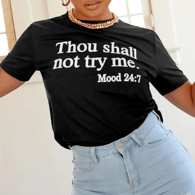 Graphic Printed Short-Sleeved Women Top Summer Loose Fashion Cartoon Basic T-Shirt
