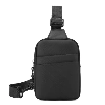 Men Fashion Casual Commuter Solid Color Chest Bag Urban Simplicity
