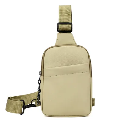 Men Fashion Casual Commuter Solid Color Chest Bag Urban Simplicity
