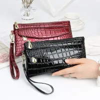Women Casual Design Color Blocking Houndstooth Large Capacity Purse
