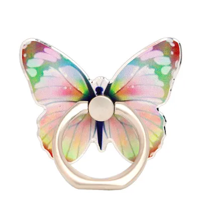 Simple Creative Cartoon Butterfly Painted Phone Bracket Ring Buckle